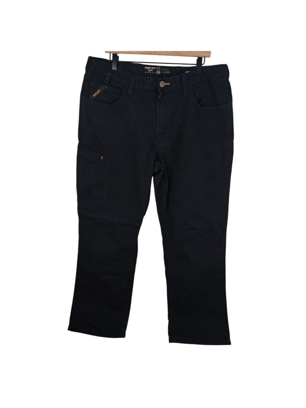 Ariat Mens M4 Rebar Relaxed Straight Black Jeans Carpenter Pants 38x30